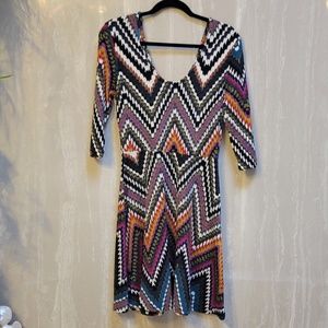 Papillon 3/4 sleeve A line dress Med